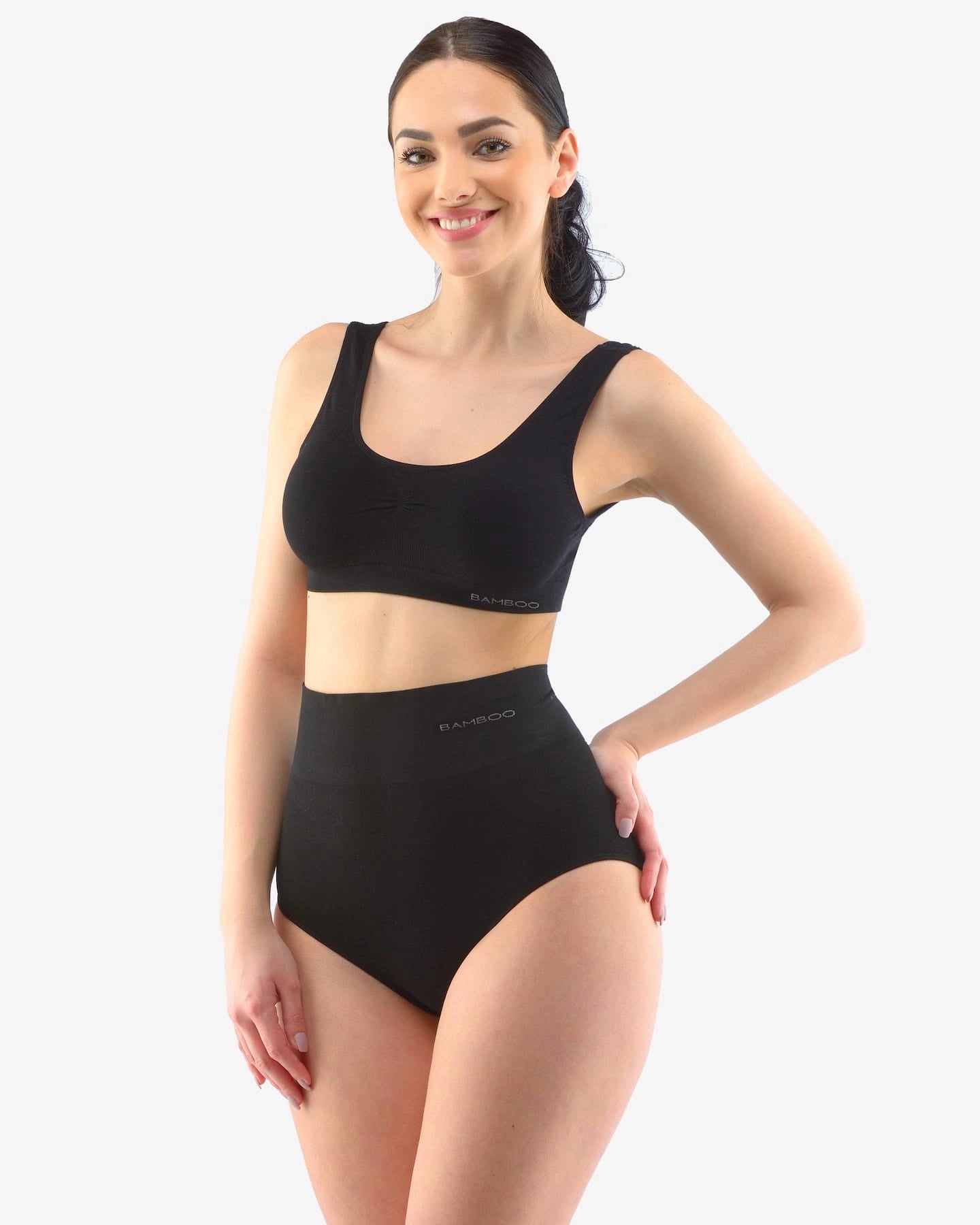 Culotte taille haute en bambou