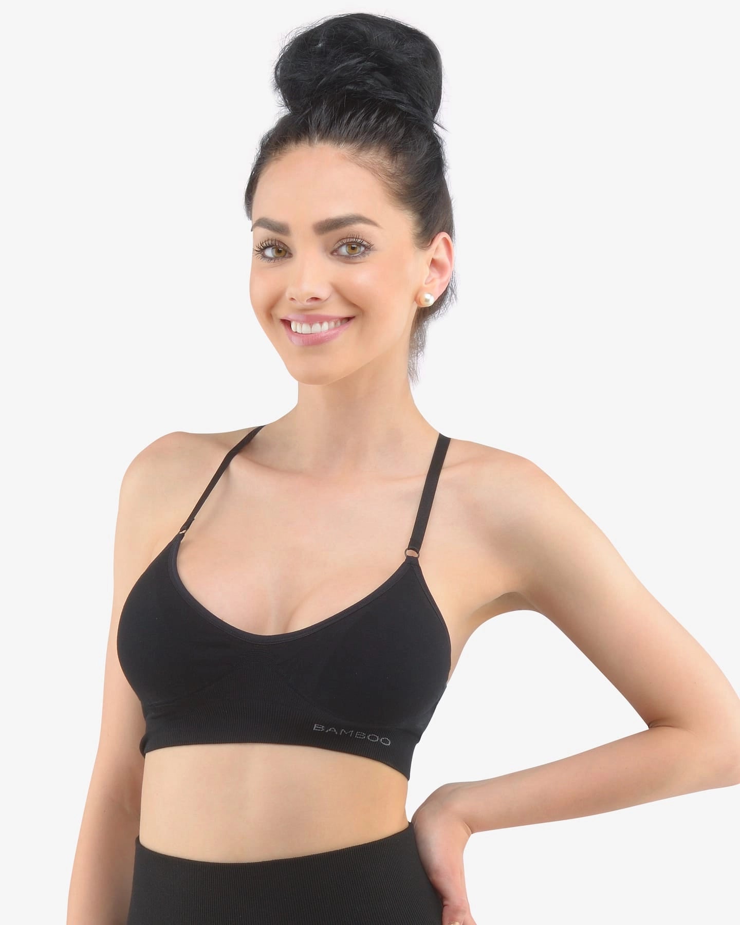 Soutien-gorge rembourré avec bretelles réglables en bambou