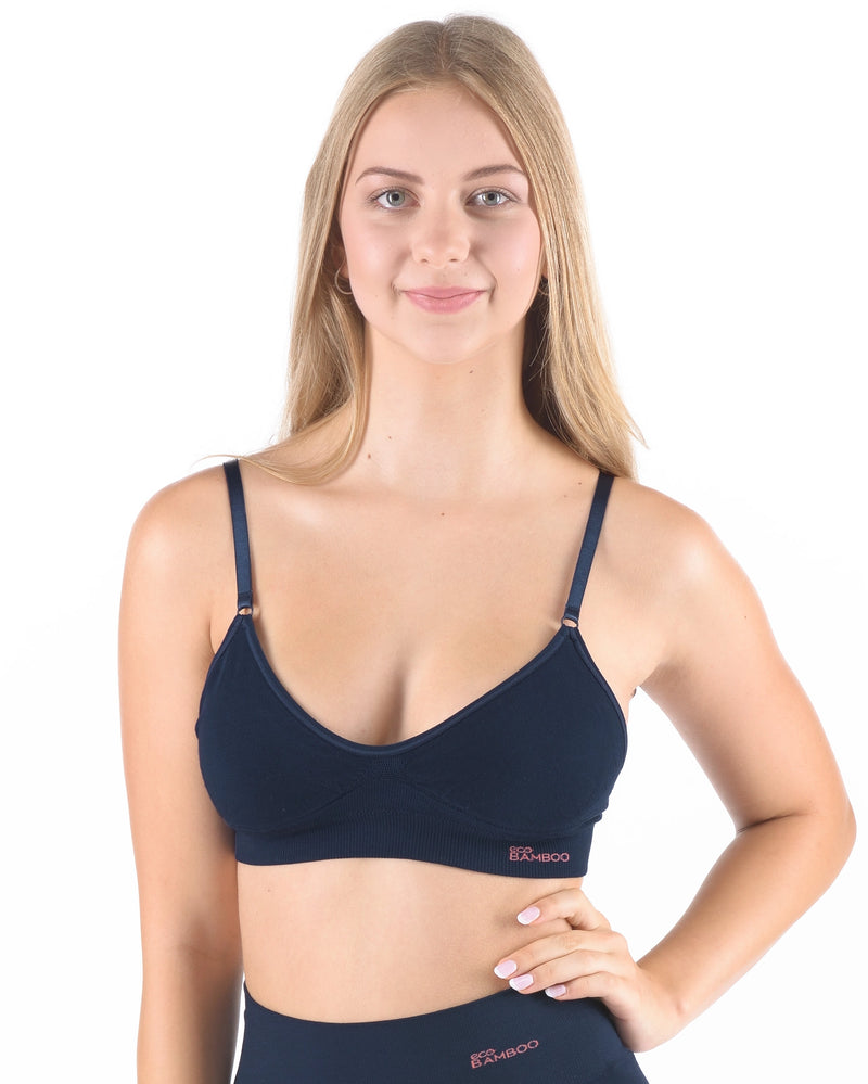 Reggiseno imbottito in bambù con spalline regolabili