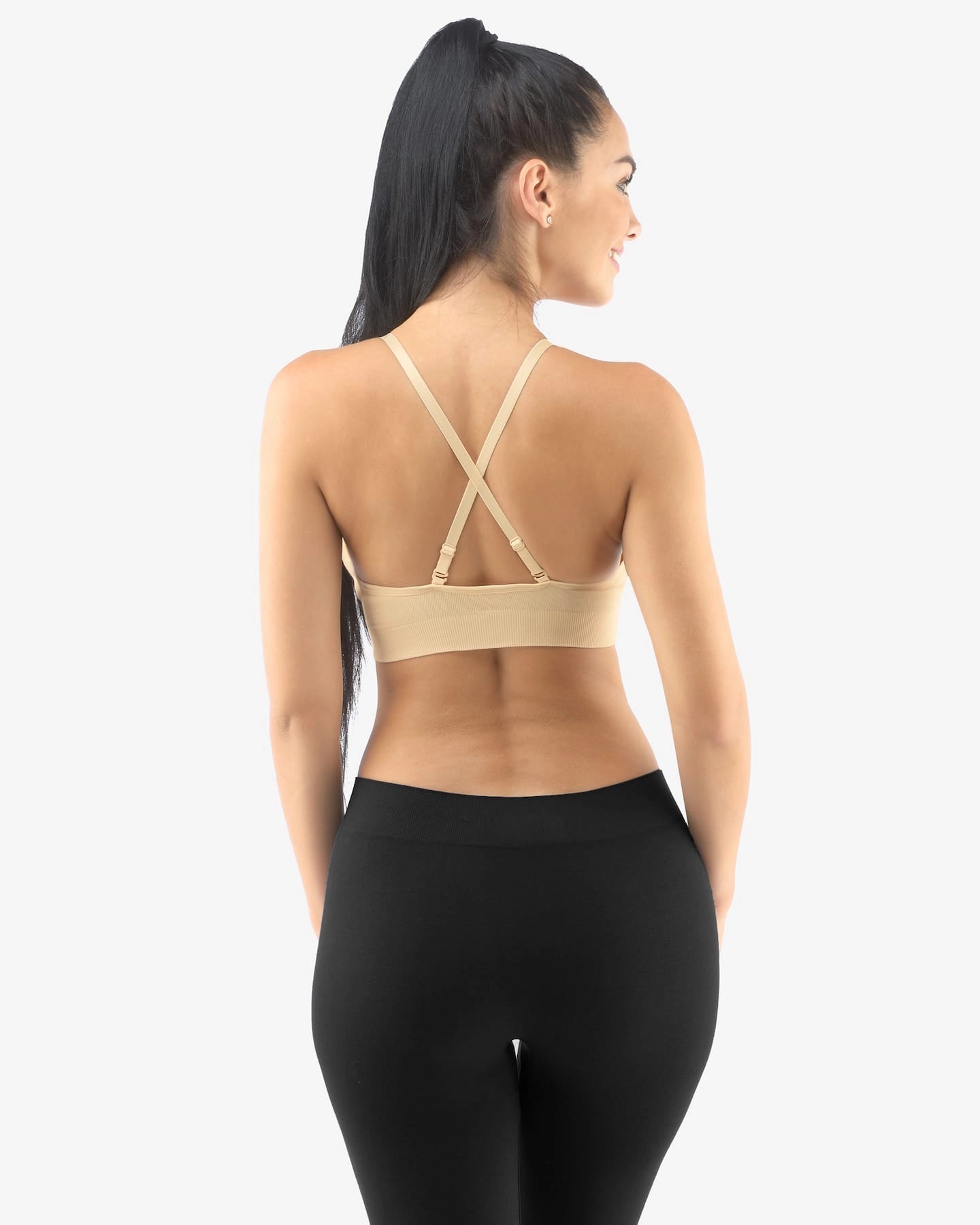 Soutien-gorge rembourré avec bretelles réglables en bambou