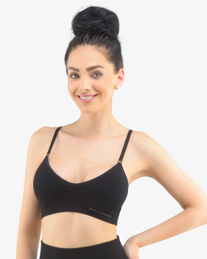 Reggiseno imbottito in bambù con spalline regolabili