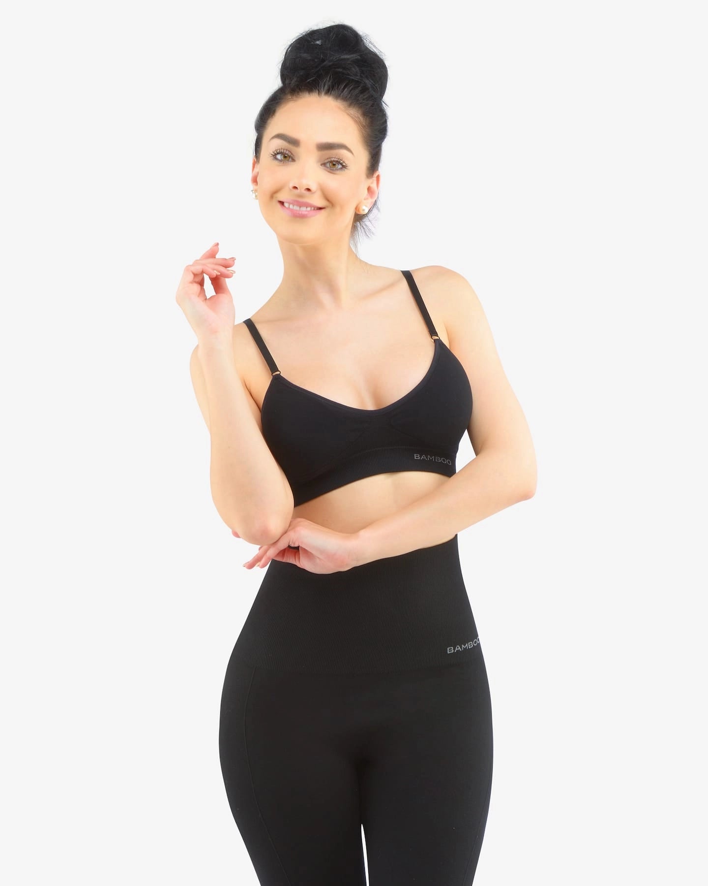 Soutien-gorge rembourré avec bretelles réglables en bambou