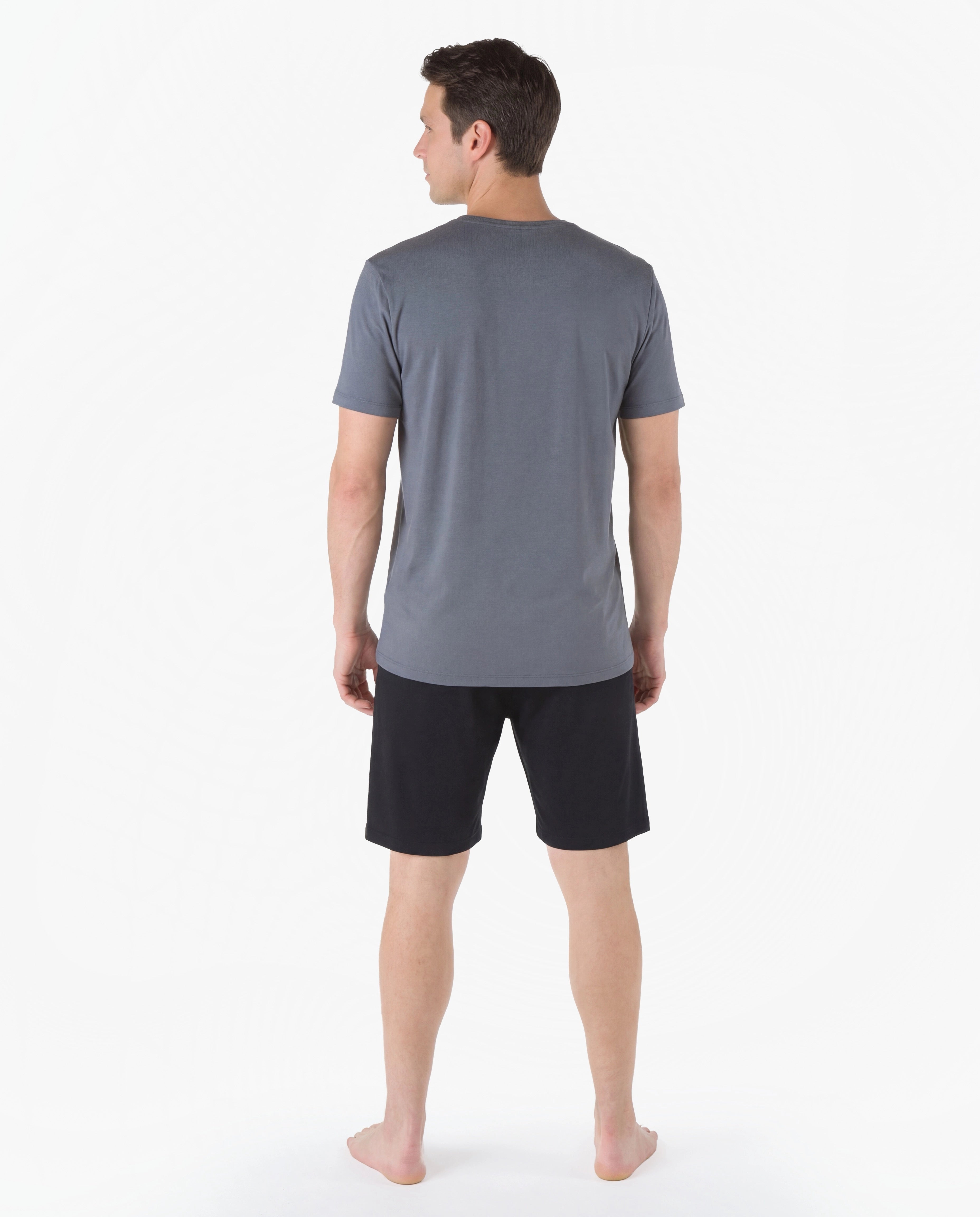 Pigiama con shorts in bambù e cotone