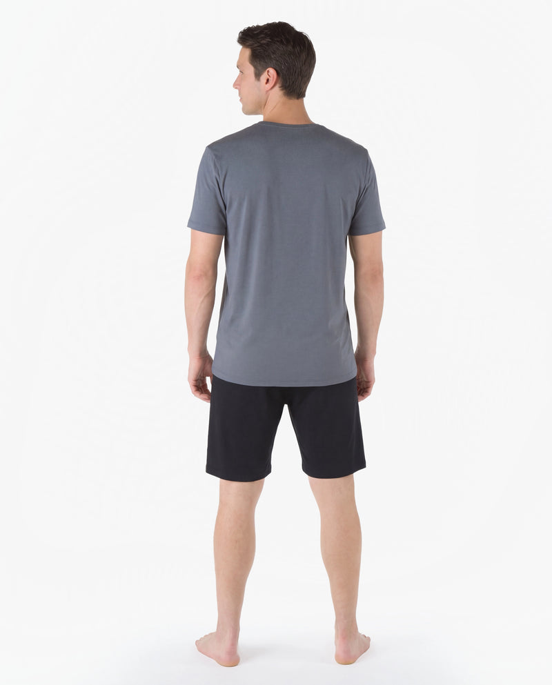Pyjama mit Shorts aus Bambus und Baumwolle