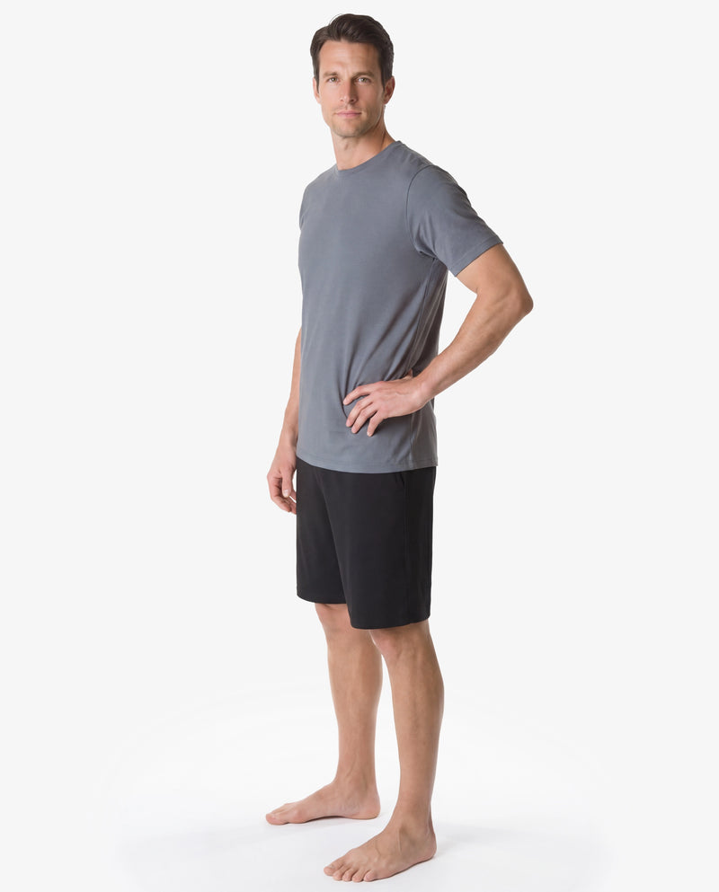 Pyjama mit Shorts aus Bambus und Baumwolle