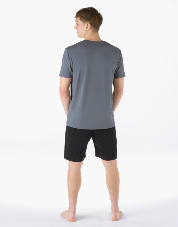 Pigiama con shorts in bambù e cotone