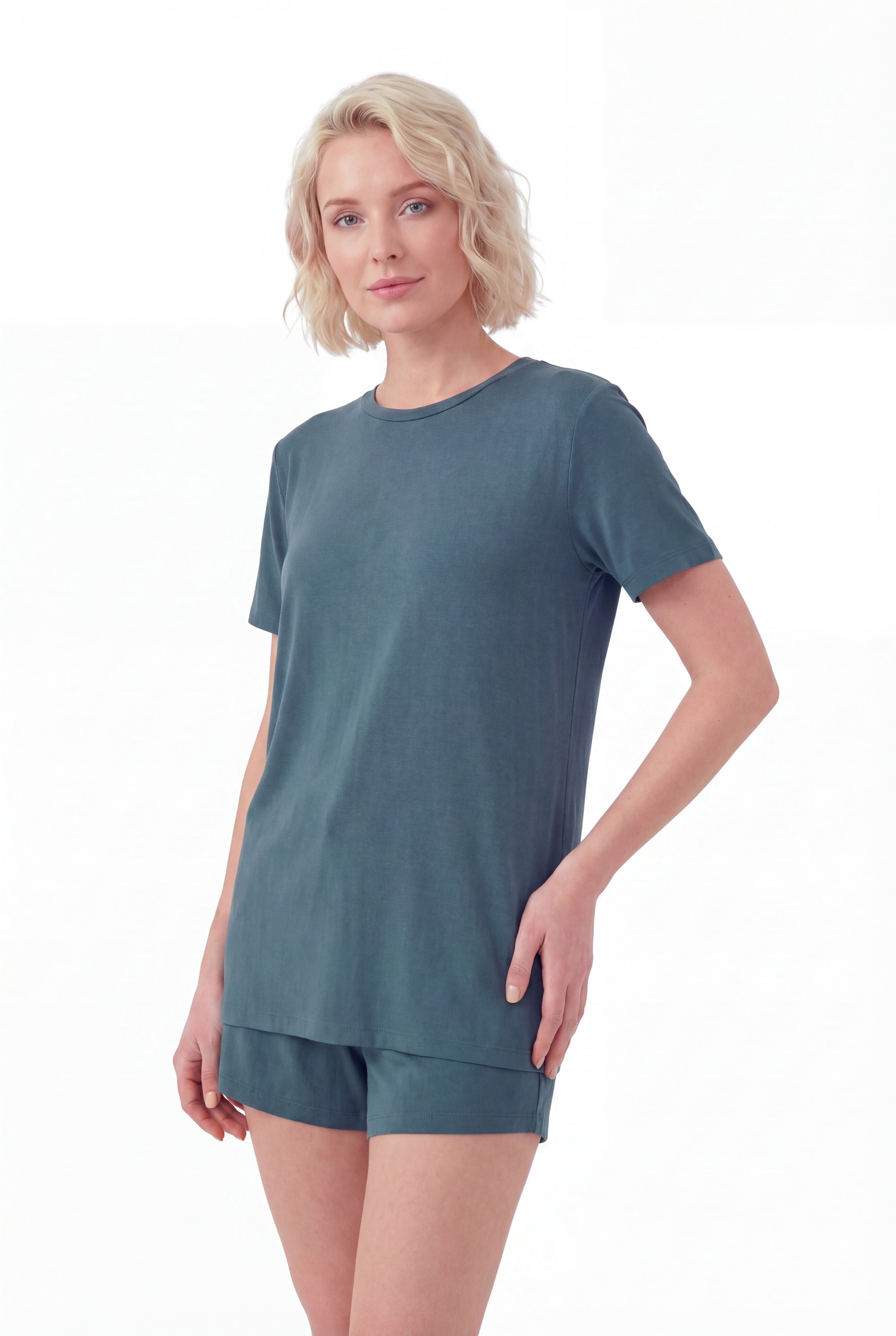 Short-Sleeve Bamboo Pyjama with with Shorts