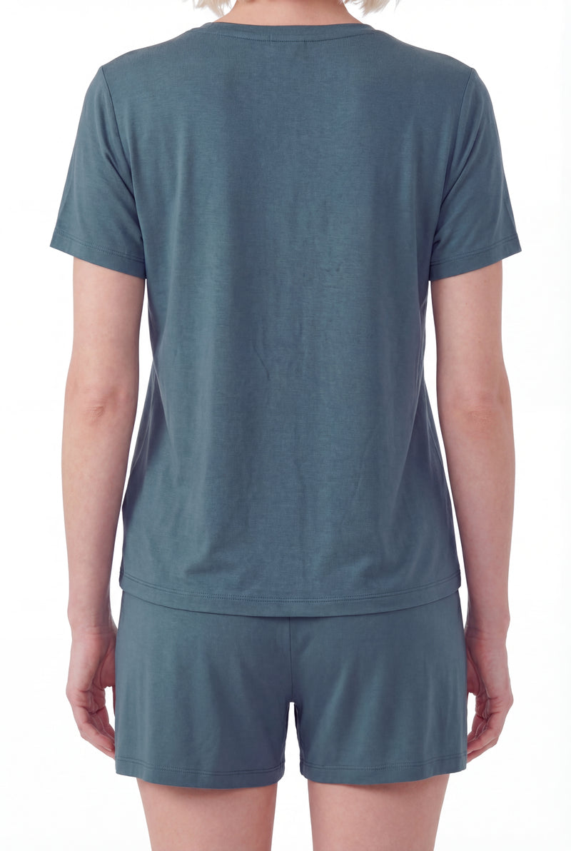 Short-Sleeve Bamboo Pyjama with with Shorts