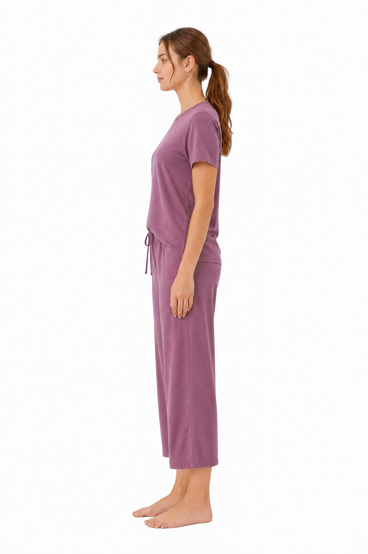Bambus-Pyjama mit kurzen Ärmeln und Caprihose