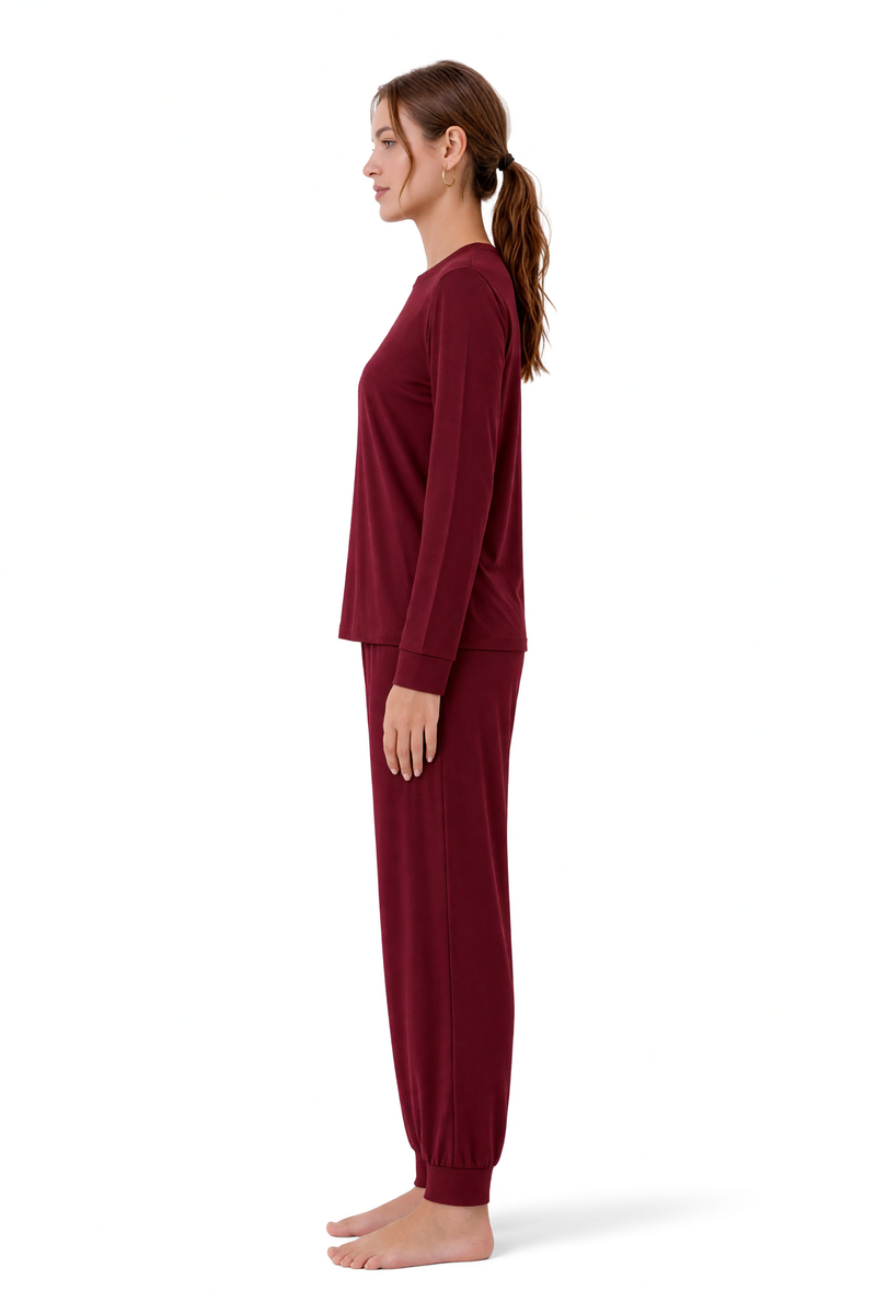 Pijama largo de bambú de tejido más grueso