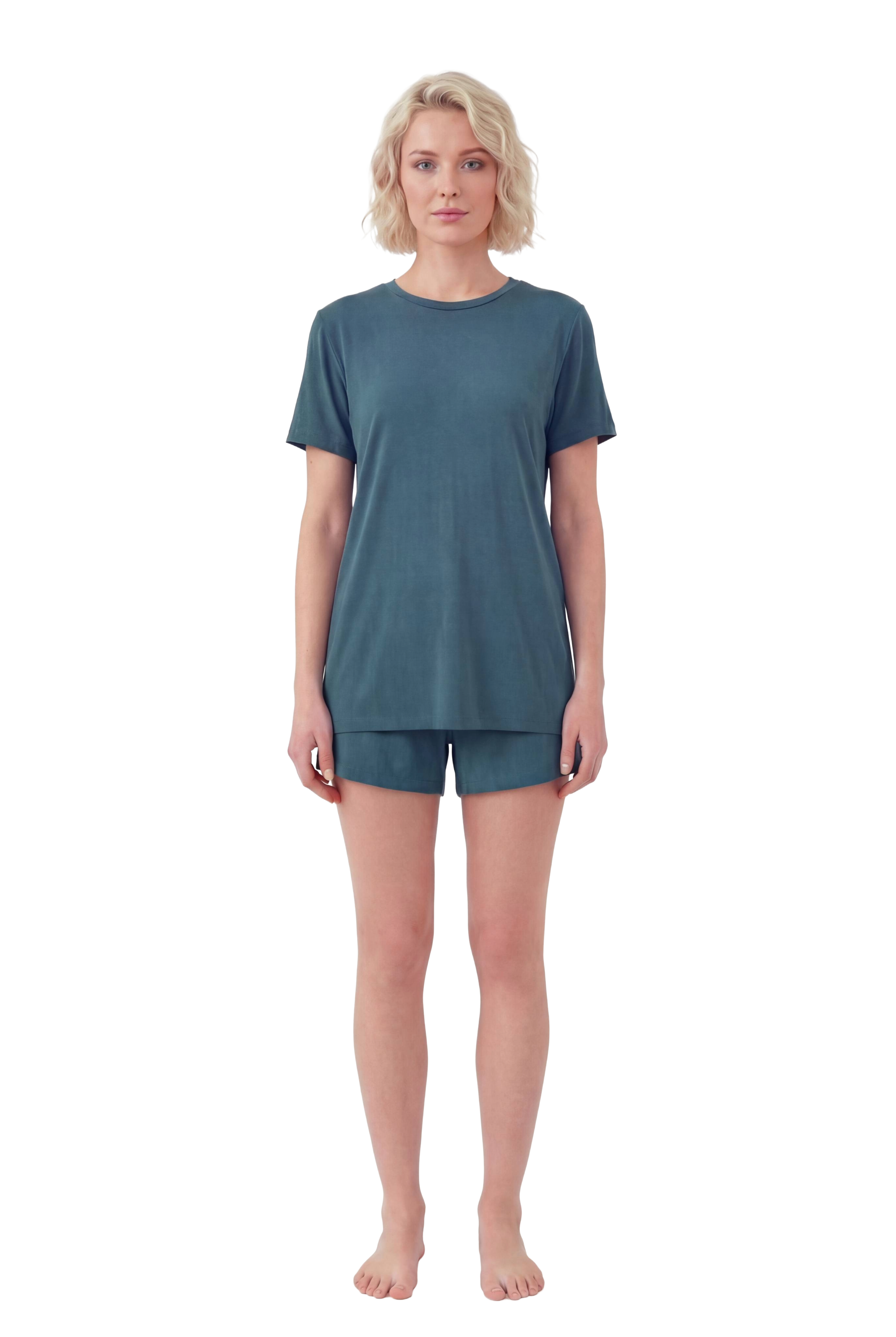 Short-Sleeve Bamboo Pyjama with with Shorts