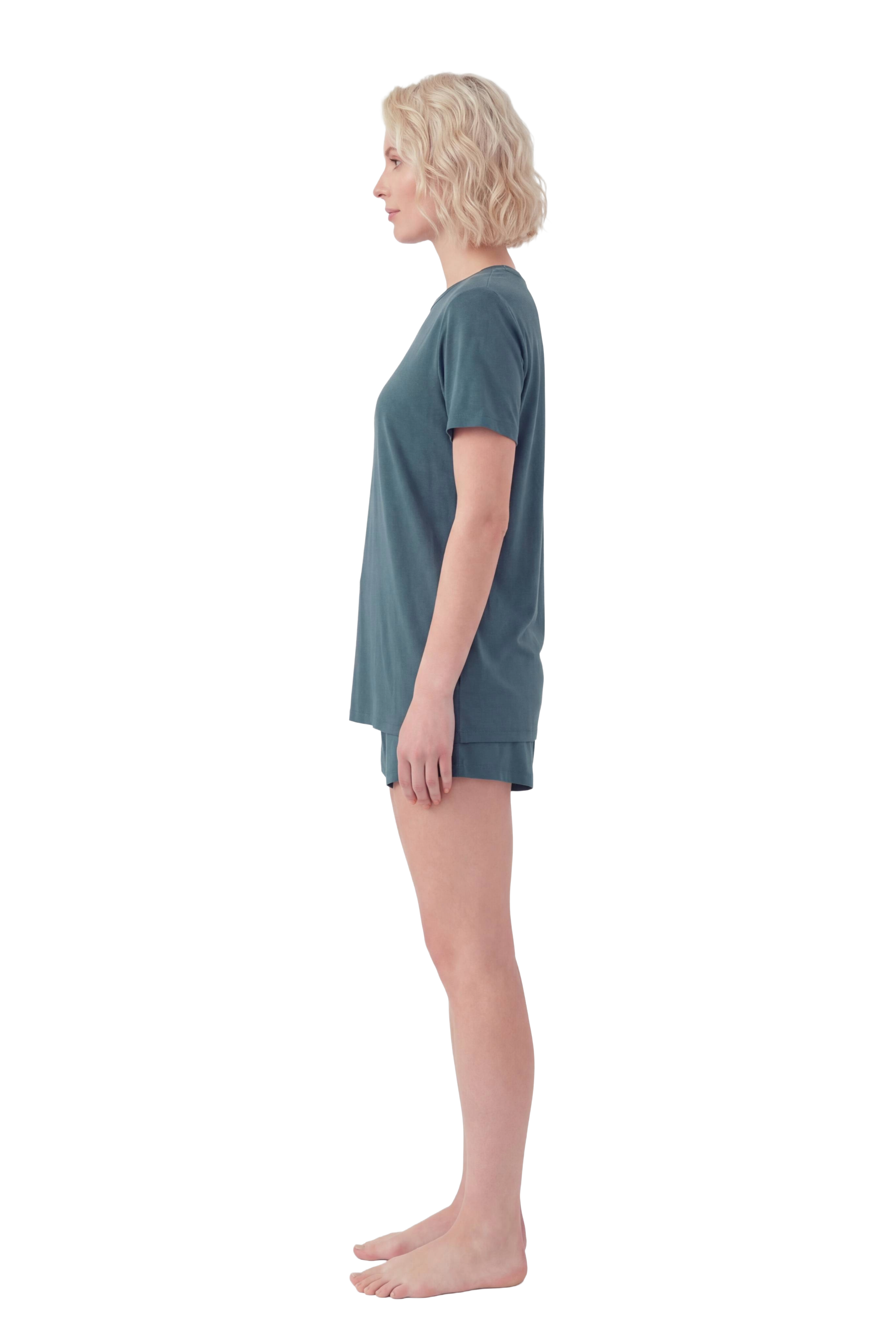 Short-Sleeve Bamboo Pyjama with with Shorts