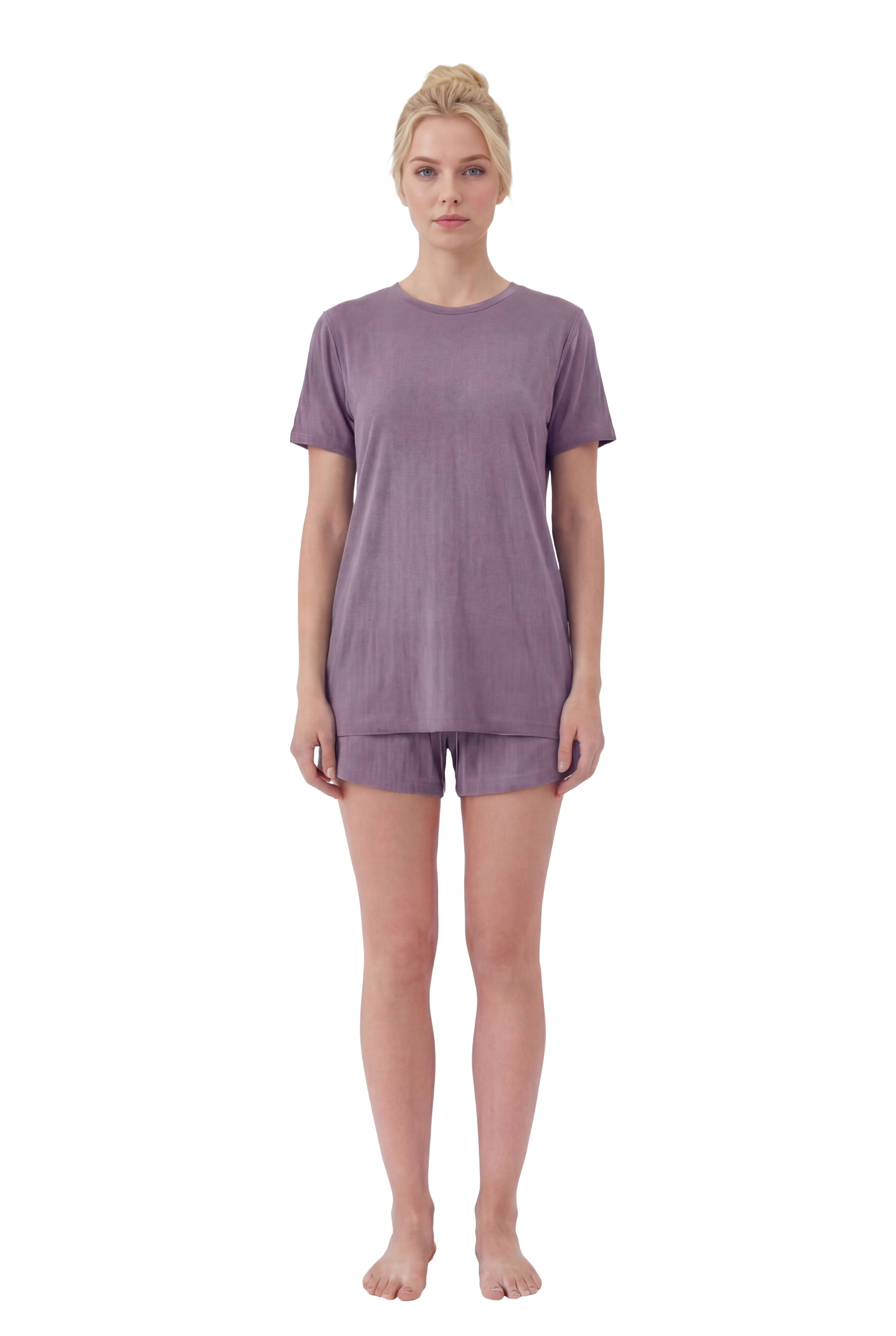 Short-Sleeve Bamboo Pyjama with with Shorts