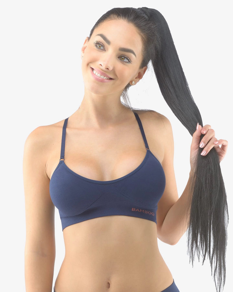 Reggiseno imbottito in bambù con spalline regolabili