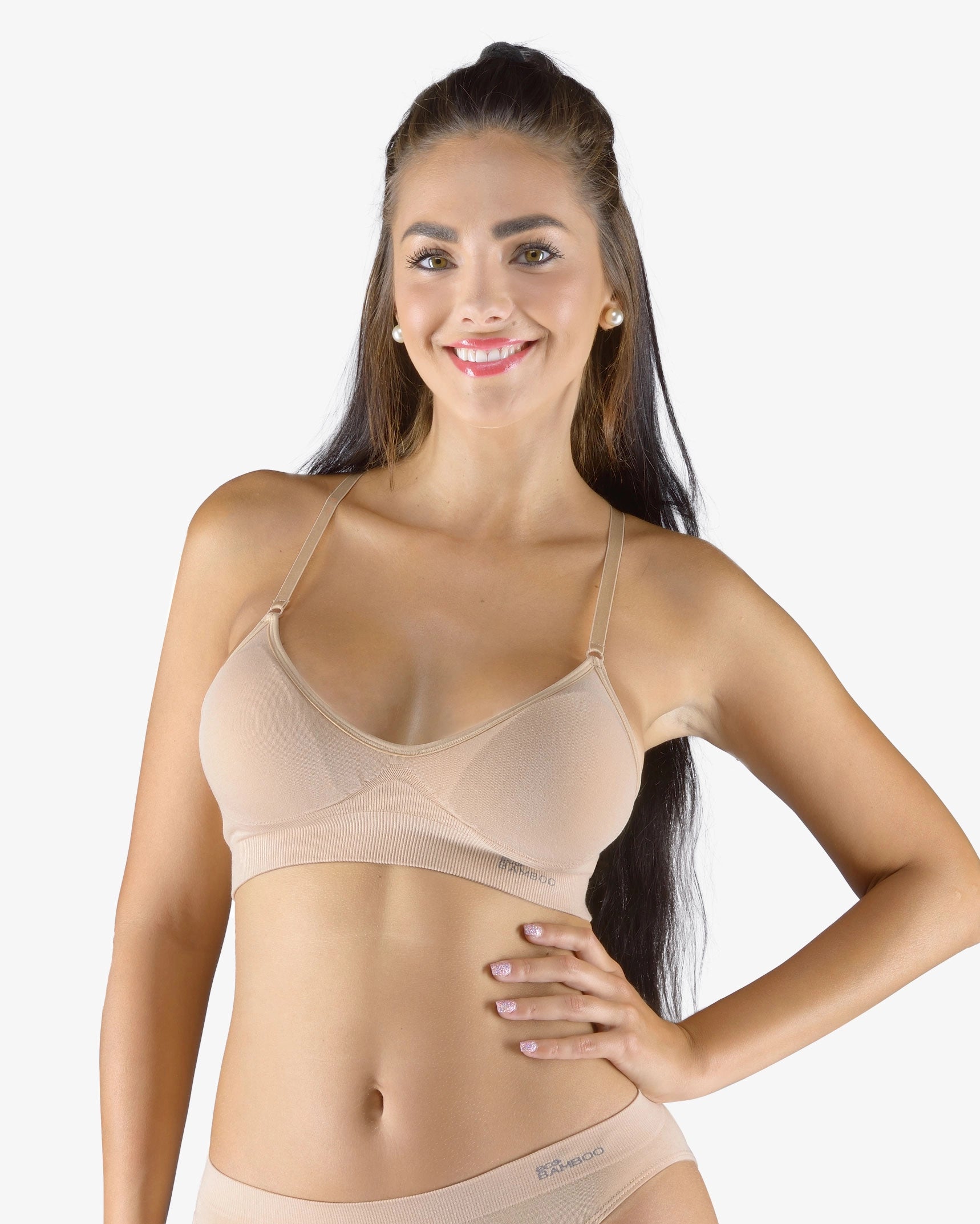 Reggiseno imbottito in bambù con spalline regolabili