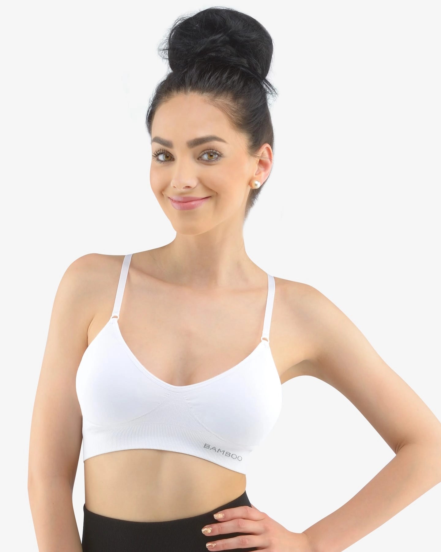 Reggiseno imbottito in bambù con spalline regolabili