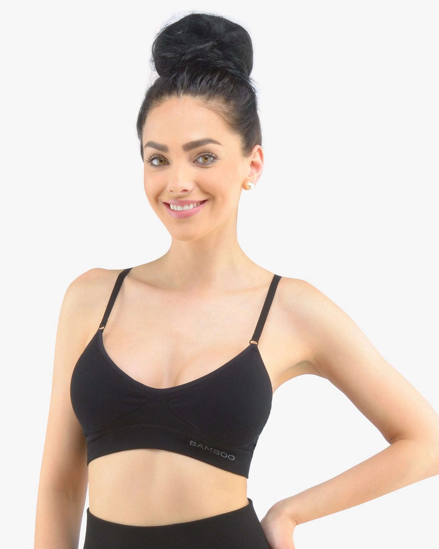 Soutien-gorge rembourré avec bretelles réglables en bambou