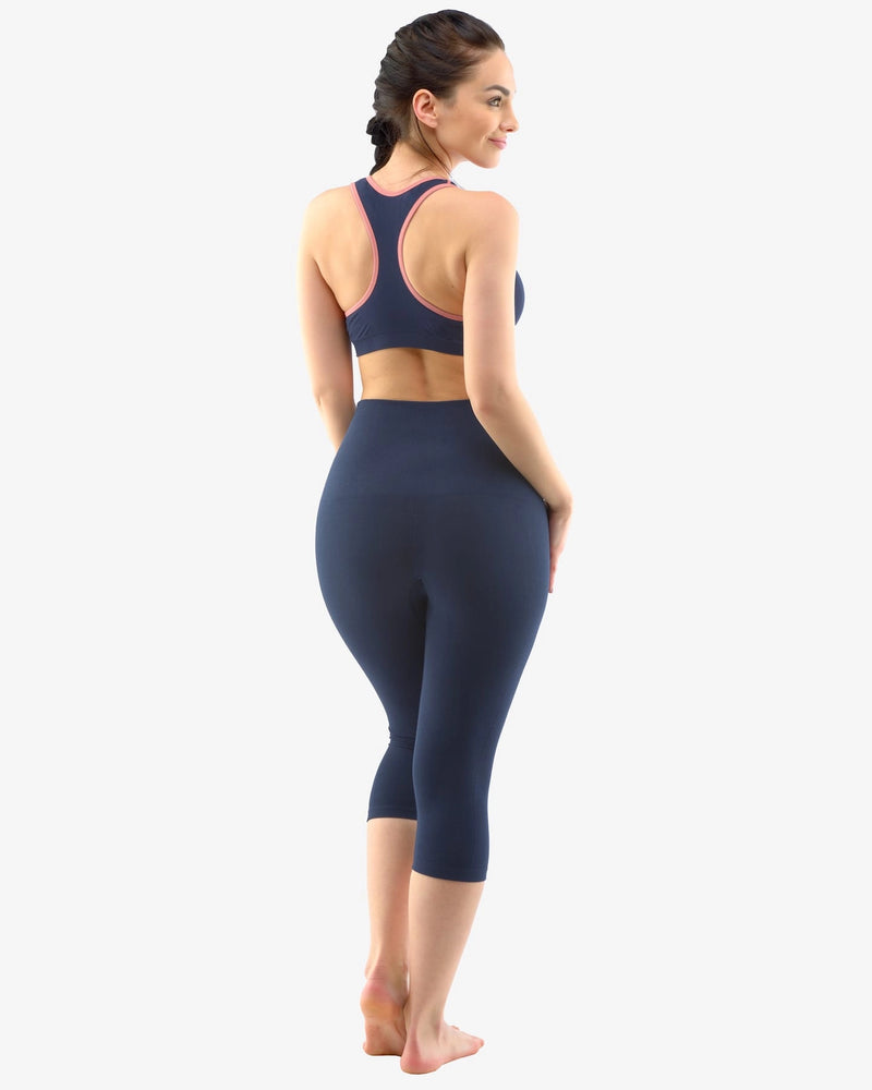 Leggings in bambù capri a vita alta