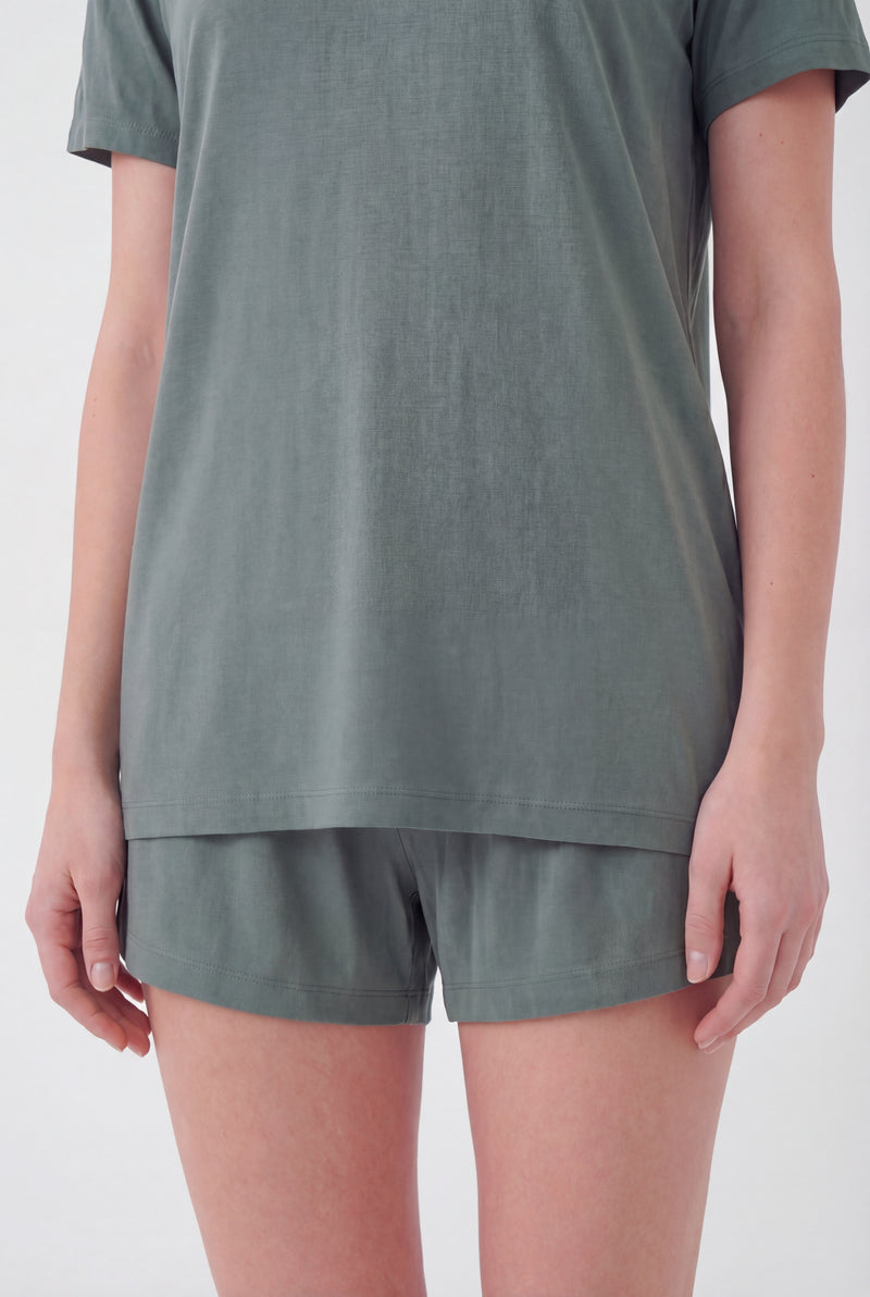 Short-Sleeve Bamboo Pyjama with with Shorts