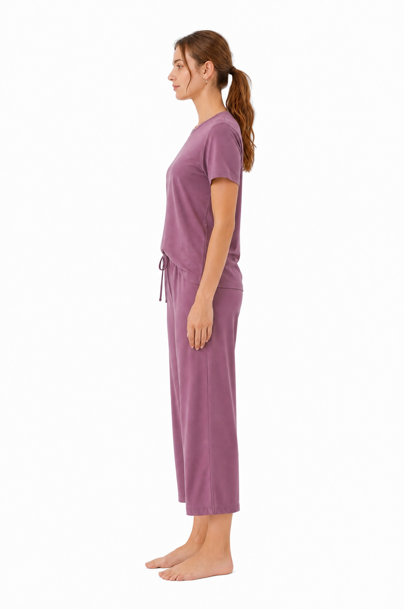 Bambus-Pyjama mit kurzen Ärmeln und Caprihose