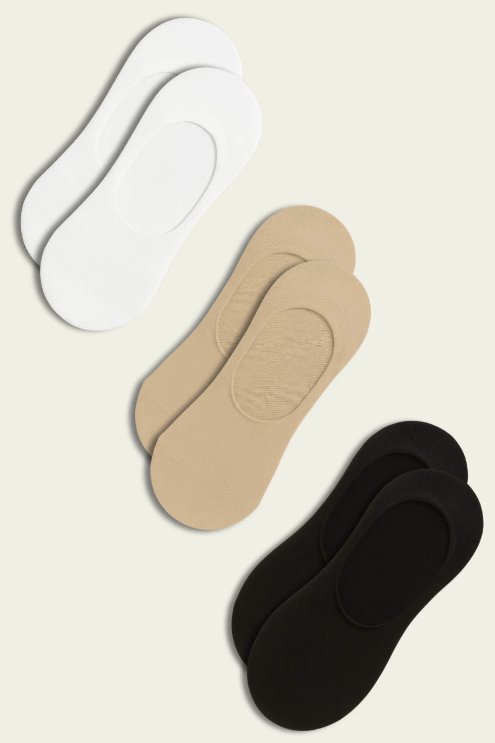 Chaussettes en bambou invisibles - 3 paires