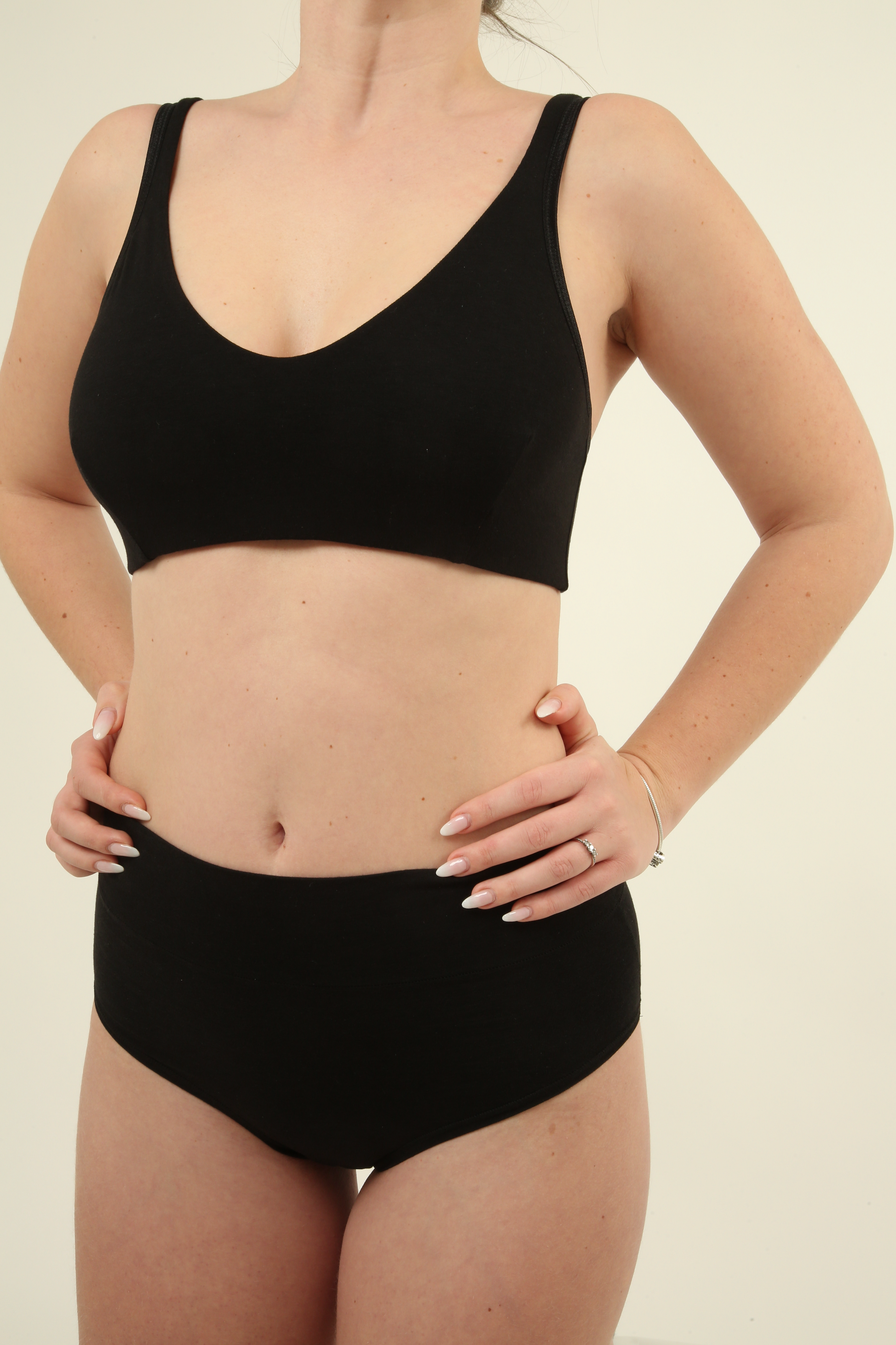 Bambus-Baumwoll-Slip mit breiter Taille